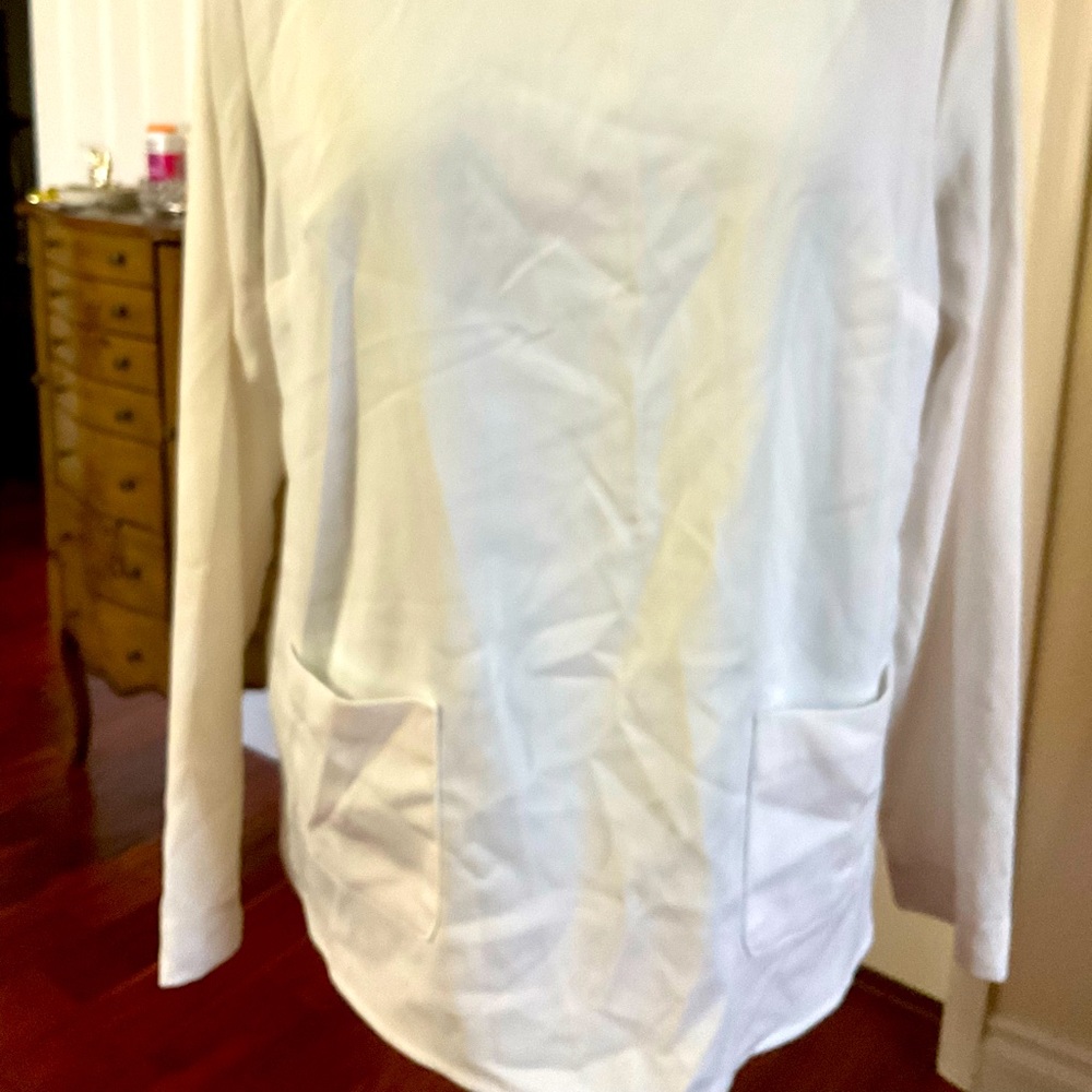 Lord and Taylor 424 XL cream long sleeve tunic